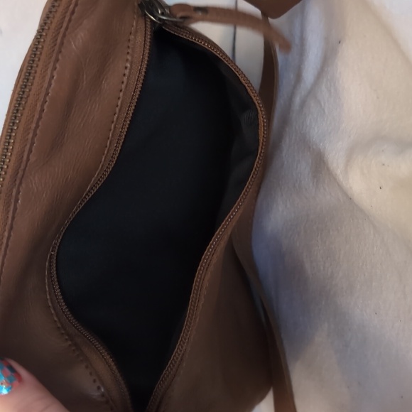 Cochoa Brown Leather Crossbody Purse Travel Bag Adjustable Strap - Picture 6 of 9